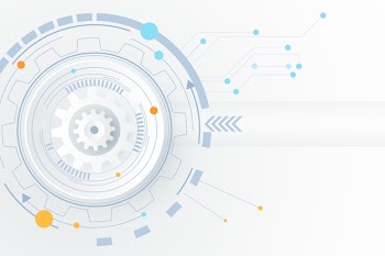 White technology background Free Vector