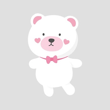 White teddy bear  collage | Free Vector Illustration - rawpixel