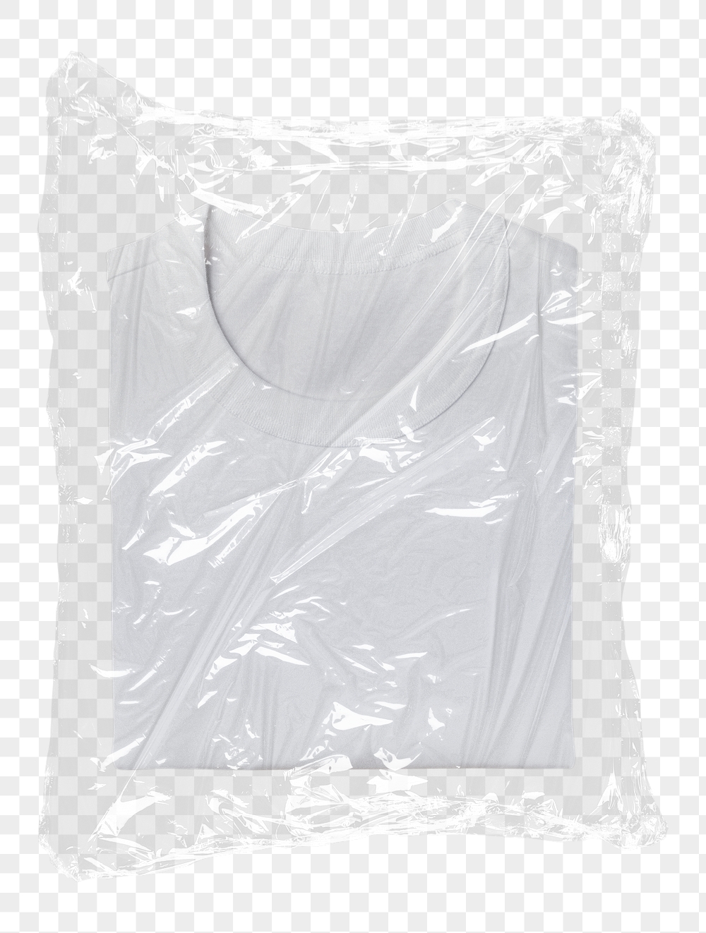 White tee png plastic packaging | Free PNG - rawpixel