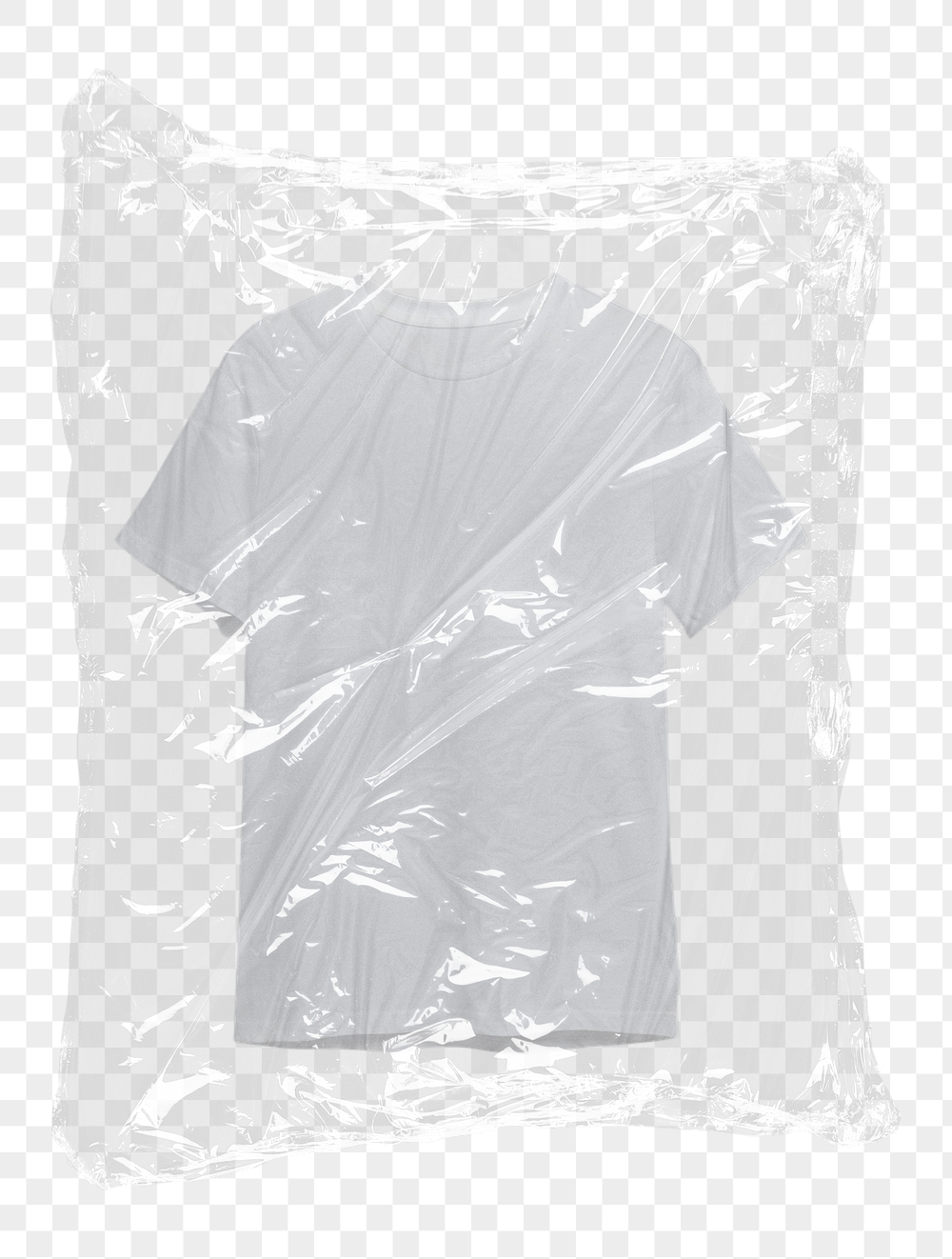 White tee png plastic packaging | Free PNG - rawpixel