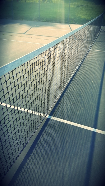 White Tennis Net on a Ground