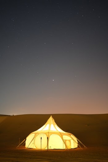 White Tent on Brown Field Under Blue Sky during Night Time · Free Stock Photo
