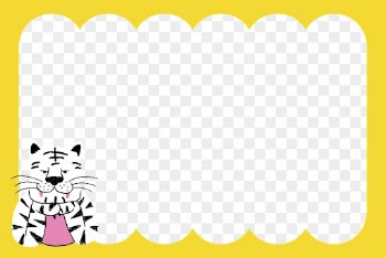 White tiger png yellow frame | Free PNG - rawpixel