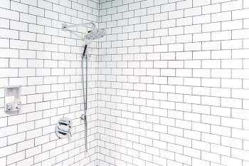 White Tile Shower Corner