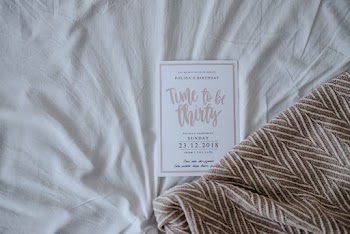 White Time to Be Thirty Textile