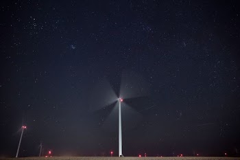 white tower under starry night
