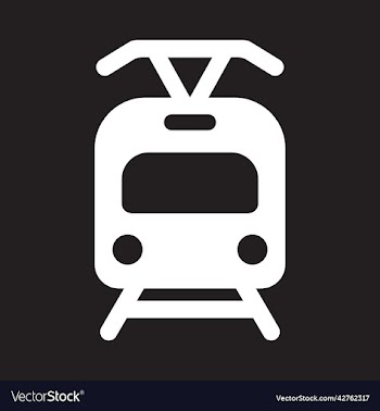 white tram icon