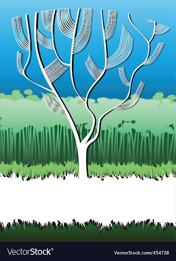 White tree vector image