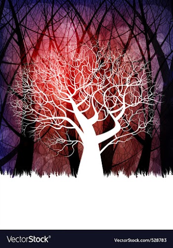 White tree vector image
