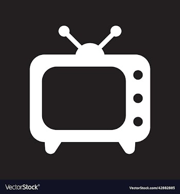 white tv or television solid icon