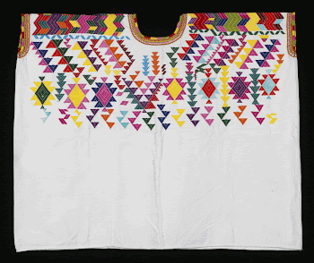 White, two-paneled cotton huipil with multicolored | Free Photo - rawpixel