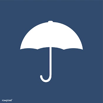 White umbrella sign on blue background | Free stock vector - 457651