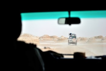 White Vehicle In The Desert