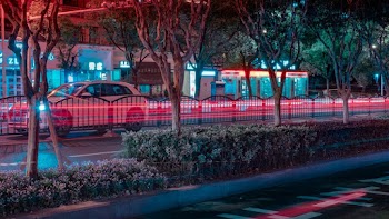 White Vehicle on Paved Road