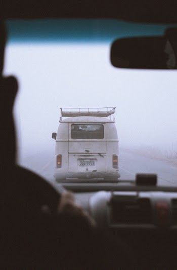 White Vehicle on Road