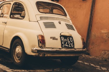 White Volkswagen Beetle