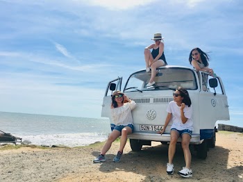 White Volkswagen Van