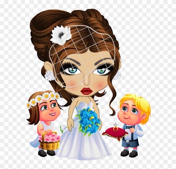 White Wedding Dress Sw2017, Flower Girl &amp; Ring Boy - Doll