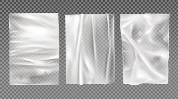 White wet papers set Free Vector