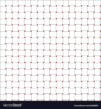 White Wicker background with red dotted vector image