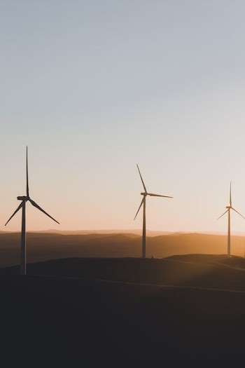white wind turbine