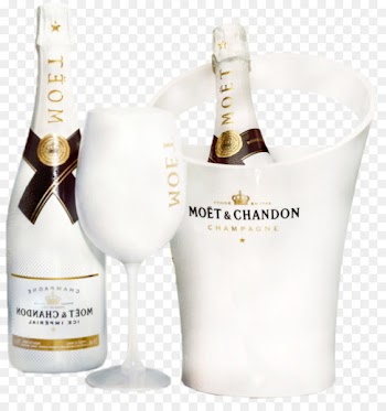 White wine Champagne Moxebt & Chandon Bottle - White wine bottle 