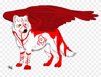 White Wolf Clipart Red Wolf - White Wolf Anime Red