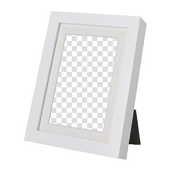 White wooden frame transparent background PNG clipart