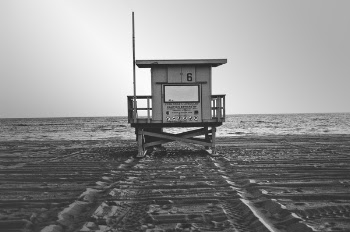 White Wooden Shed Near Body of Water