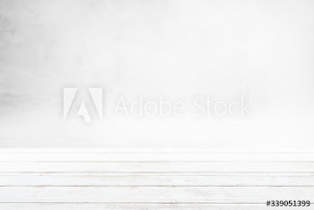 White wooden table background