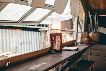 White Wooden Window Blind