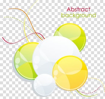White, yellow, and green abstract background with text overlay, Point Geometry Circle, Colorful abstract geometric curves round transparent background PNG clipart