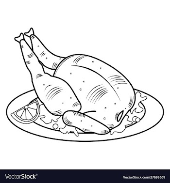 Whole fried chicken roasted whole chicken vector image