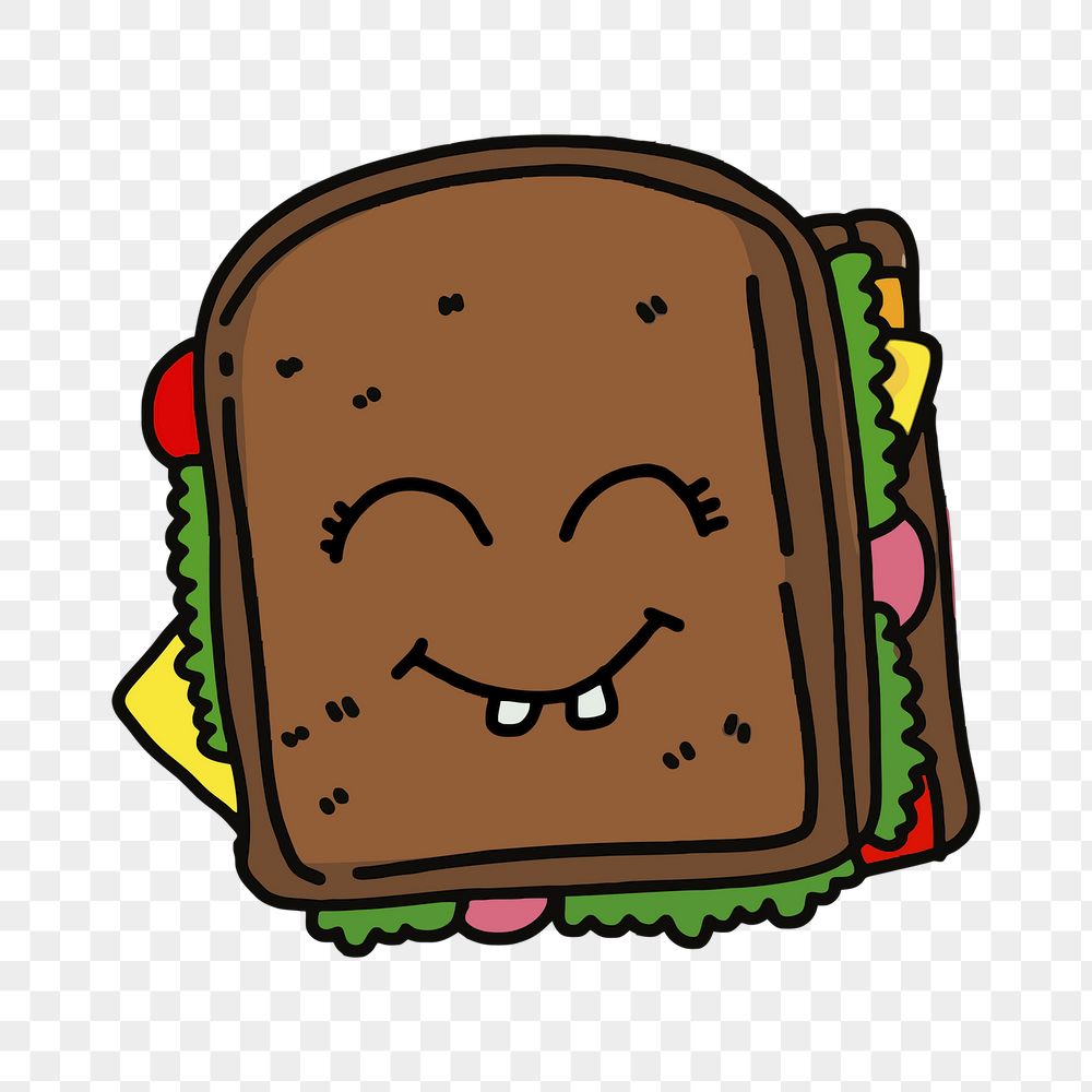 Wholewheat sandwich png sticker, food | Free PNG - rawpixel