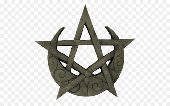 Wicca Pentacle Pentagram Crescent Witchcraft - moon 