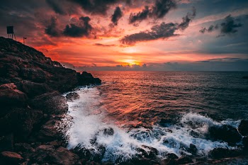 Wide Angle Photography of Body of Water during Sunset