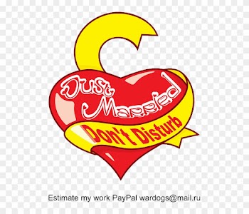 Wife Red, Sign, Wedding, Heart, Love, Valentine, Just, - Just Married Clipart