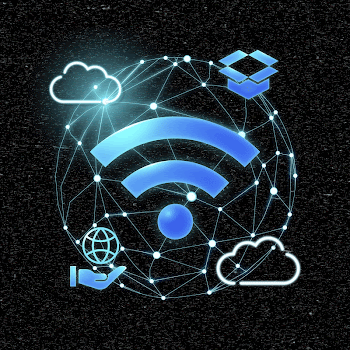 Wifi connection, abstract retro future | Free Photo - rawpixel