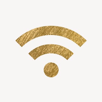 Wifi network icon, gold illustration | Free Icons - rawpixel