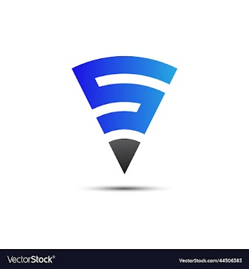 wifi shape s letter logo design icon