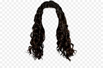 Wig Black hair Long hair Brown hair - Western style long hair brunette pull graphic material Free 