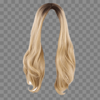 Wig Blond Long transparent PNG - StickPNG