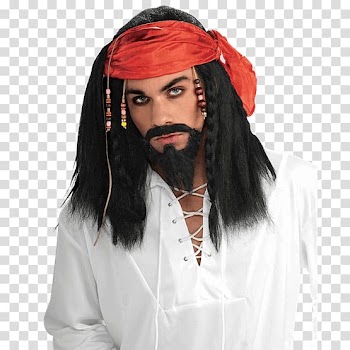 Wig Halloween costume Piracy Kerchief, Hat transparent background PNG clipart