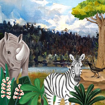Wild animals background, drawing design | Free Photo Illustration - rawpixel