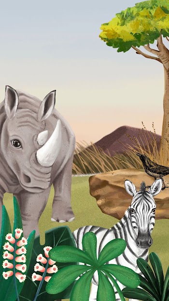 Wild animals iPhone wallpaper, drawing | Free Photo Illustration - rawpixel