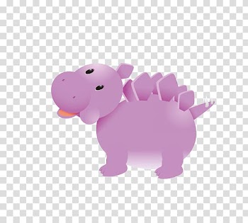 Wild boar Cartoon Animal, Purple wild boar transparent background PNG clipart
