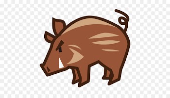 Wild boar Emoji Sticker Common warthog SMS - boar 
