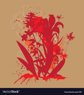 Wild flower garden vector image