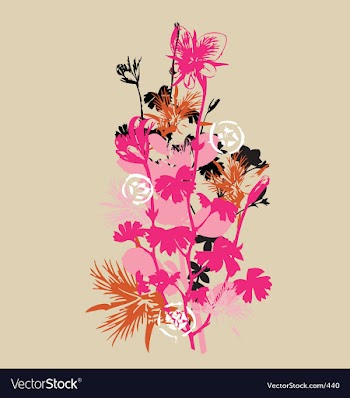 Wild flowers vector image