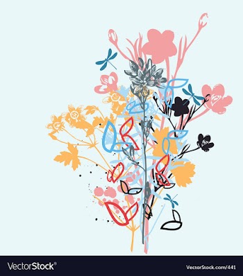 Wild flowers vector image